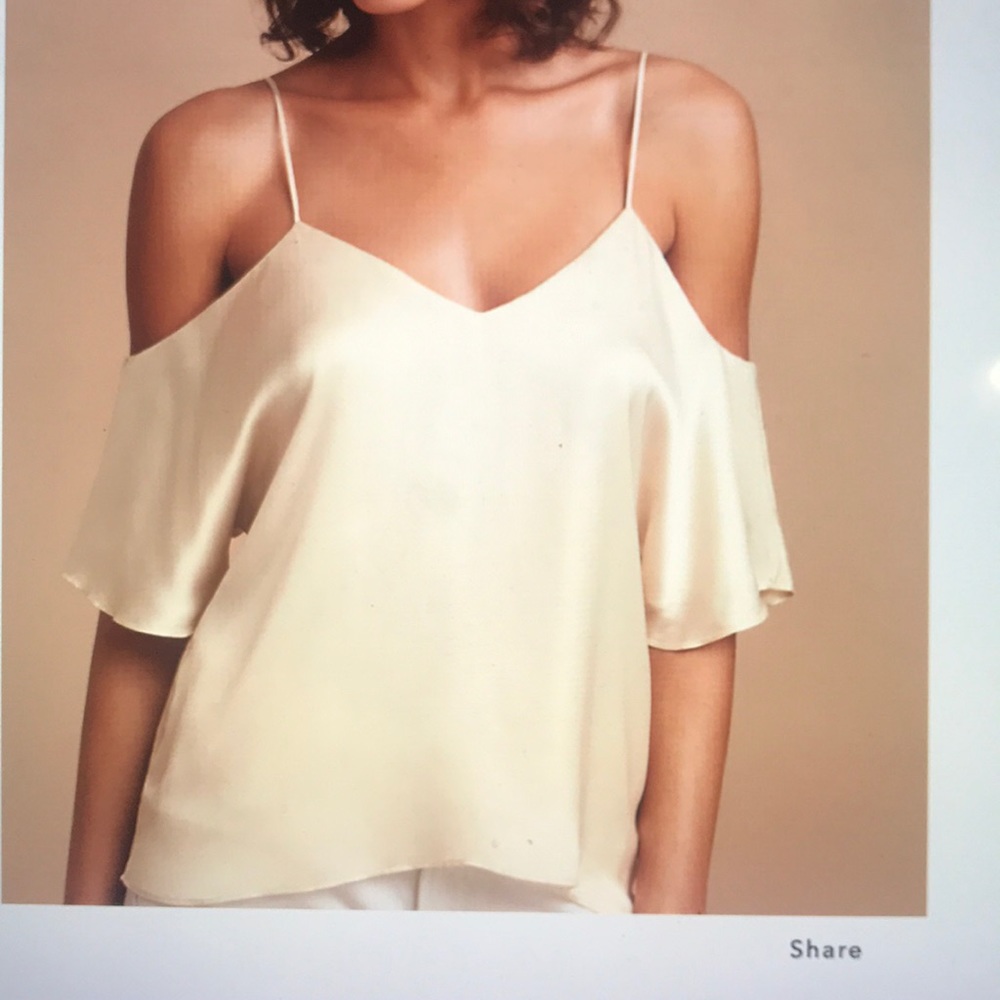Never worn Off the Shoulder silky shirt by Wilfred